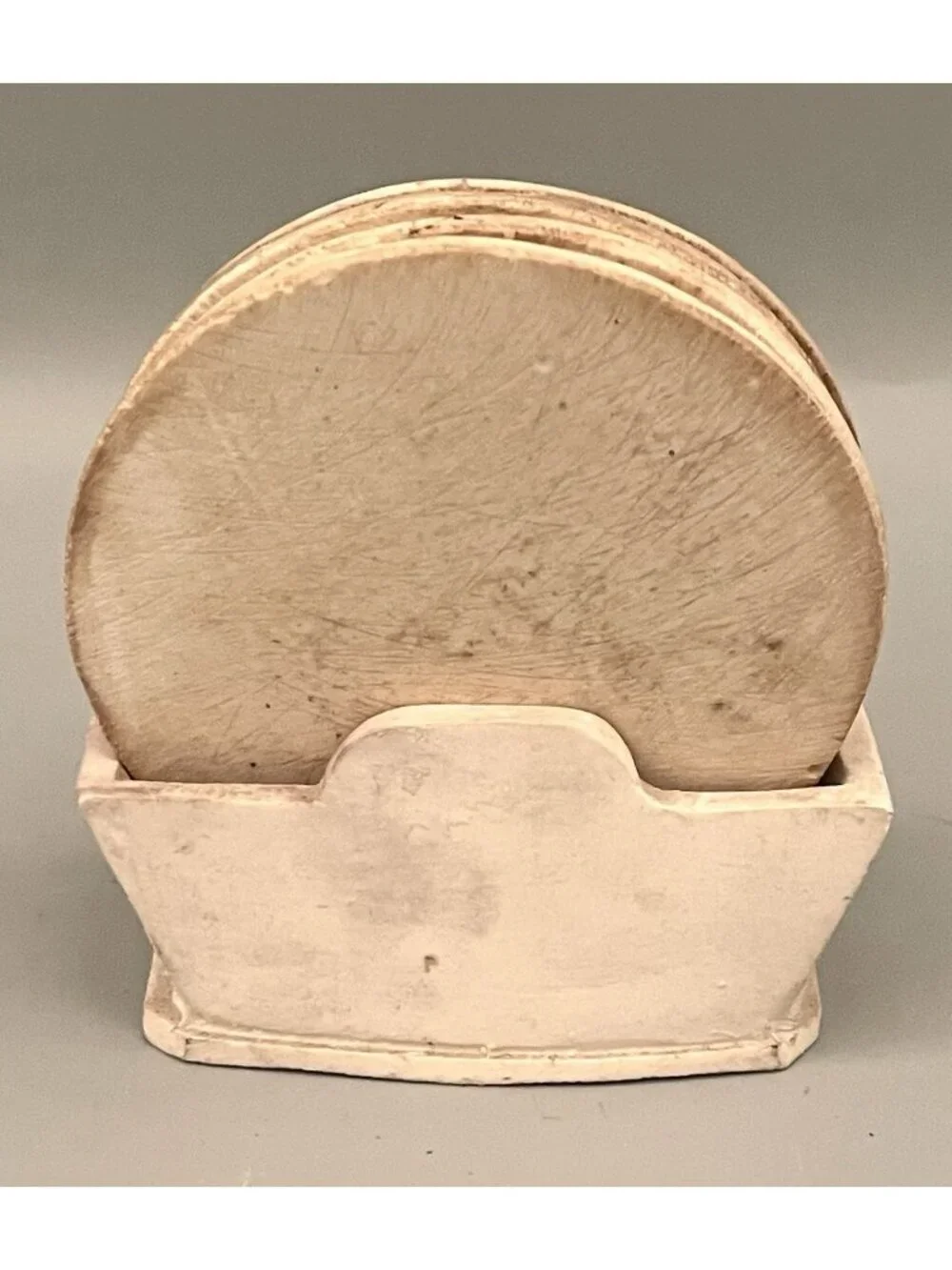 Corona Extra Beer Stoneware Coasters w/ Holder Rustic Barware Ceramic Mexico
